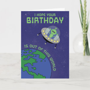 この世界外エイリアン誕生日カード カード