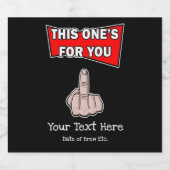 この中指のカスタム ビールラベル (シングルラベル)