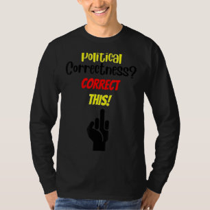 この中指を正す政治的な正しさ Tシャツ