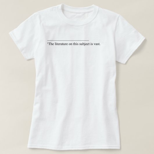 この主題の文献 Tシャツ (デザイン正面)