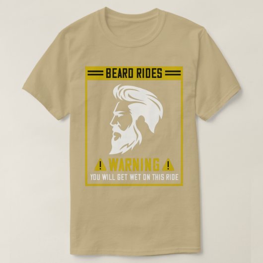 この乗り警告物はヒゲの乗り物だ Tシャツ (デザイン正面)