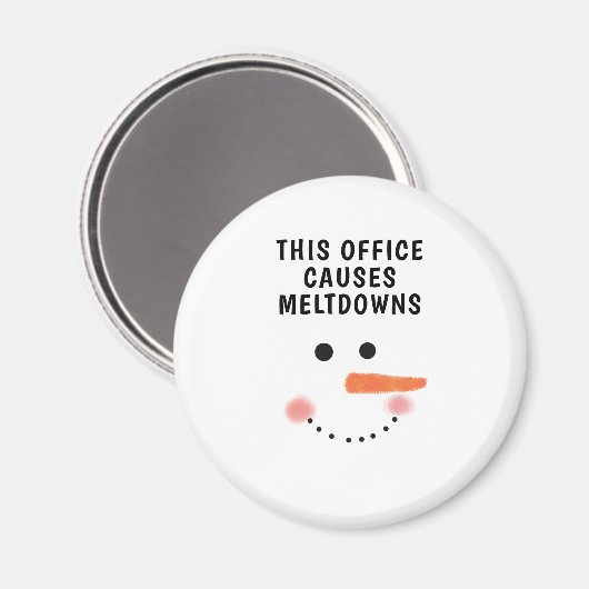 この事務所がメルトダウンのおもしろい引用文雪だるまを引き起こす マグネット (正面/裏面)