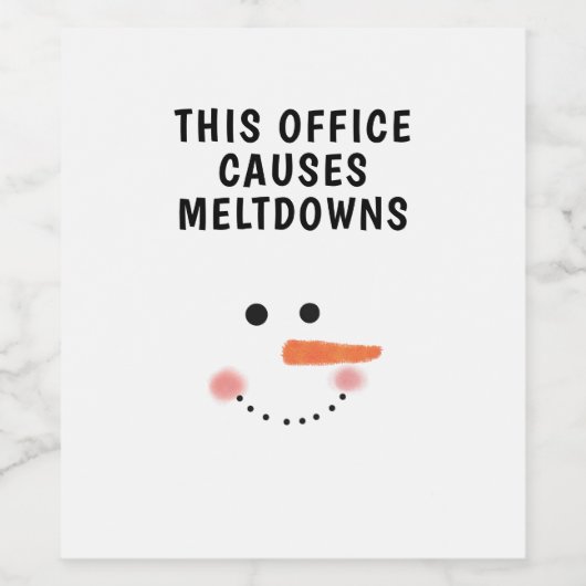 この事務所がメルトダウンのおもしろい引用文雪だるまを引き起こす ワインラベル (シングルラベル)