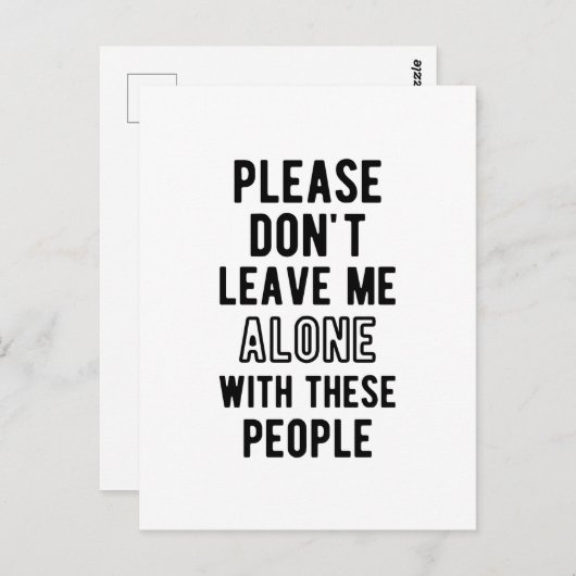 この人たちと離れ一緒に私を一人にしないで ポストカード (正面/裏面)