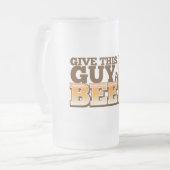 この人にビールを与えて下さい フロストグラスビールジョッキ (正面左)