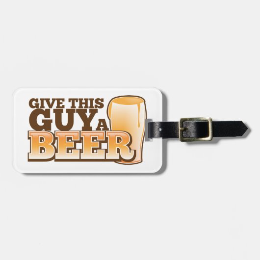 この人にビールNDを与えて下さい ラゲッジタグ (正面横)