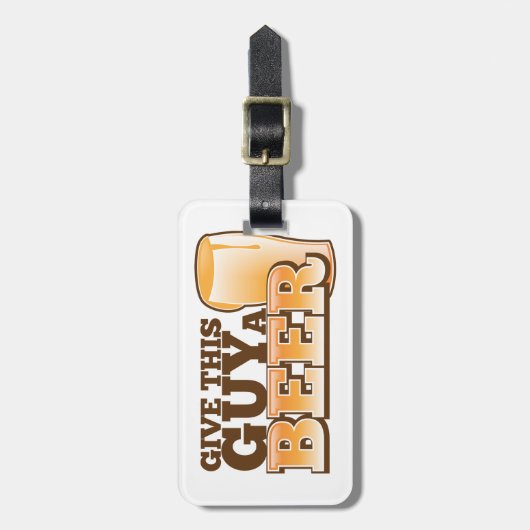 この人にビールNDを与えて下さい ラゲッジタグ (正面縦)