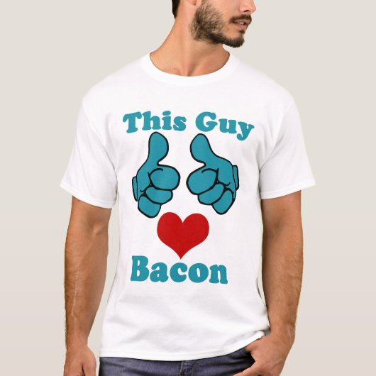 この人のハートのベーコンのワイシャツ Tシャツ (正面)