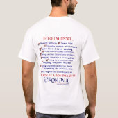 この人はだれですか。 ロン・ポールのワイシャツ Tシャツ (裏面)