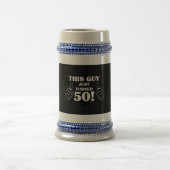 この人はちょうど50を回しました! ビールジョッキ (中央)