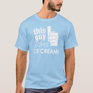 この人はアイスクリームを愛します! Tシャツ