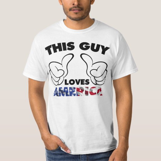 この人はアメリカを愛します Tシャツ (正面)