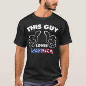 この人はアメリカを愛します Tシャツ (正面)