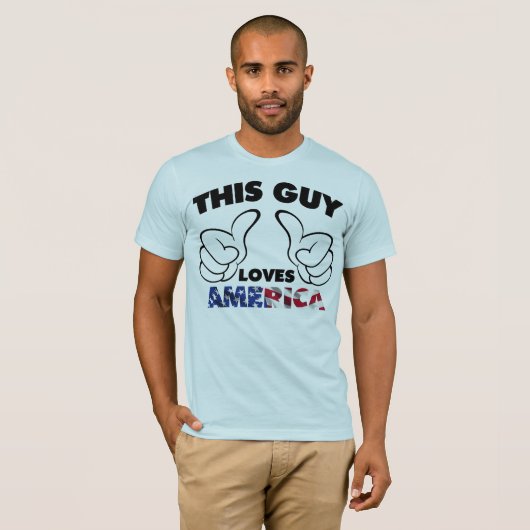 この人はアメリカを愛します Tシャツ (正面フル)