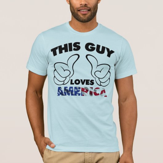 この人はアメリカを愛します Tシャツ (正面)