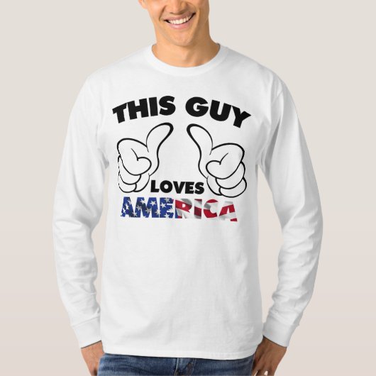 この人はアメリカを愛します Tシャツ (正面)