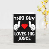 この人はジョイスの彼女を愛している バレンタイン カード (黄色い花)