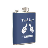 この人はテレマークスキーヤー フラスク (右)