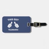 この人はテレマークスキー ラゲッジタグ (正面横)