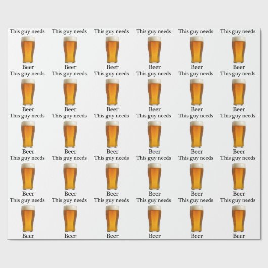この人はビールを必要とします ラッピングペーパー (フラット)