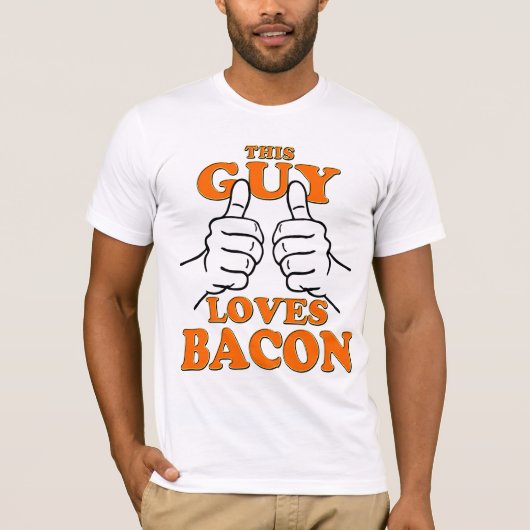 この人はベーコンを愛します Tシャツ (正面)