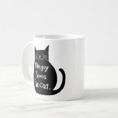 この人は彼のための彼の猫のマグおもしろいな猫のマグを愛します コーヒーマグカップ (正面左)