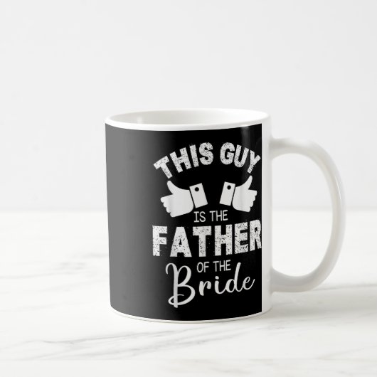 この人は花婿の父です 結婚おめでとう コーヒーマグカップ (右)
