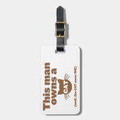 この人はCATを所有します(よく、CATは私を所有します) ラゲッジタグ (正面縦)