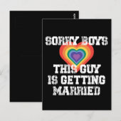 この人ゲイだよ結婚するって Boys Sorry ポストカード (正面/裏面)