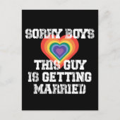 この人ゲイだよ結婚するって Boys Sorry ポストカード (正面)
