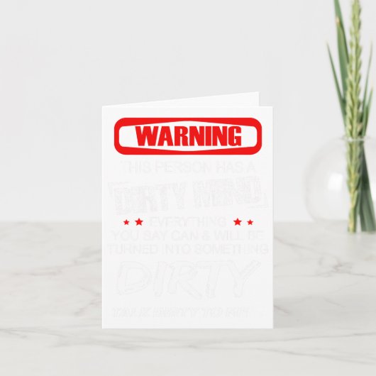 この人物は品のない思考を持つ危険人物です 発言には注意してください カード (正面)