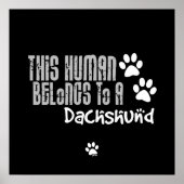 この人間はダックスフントに属している ポスター (正面)