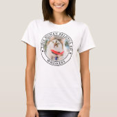 この人間はペットに属する カスタム 猫 写真 & 名前 Tシャツ (正面)