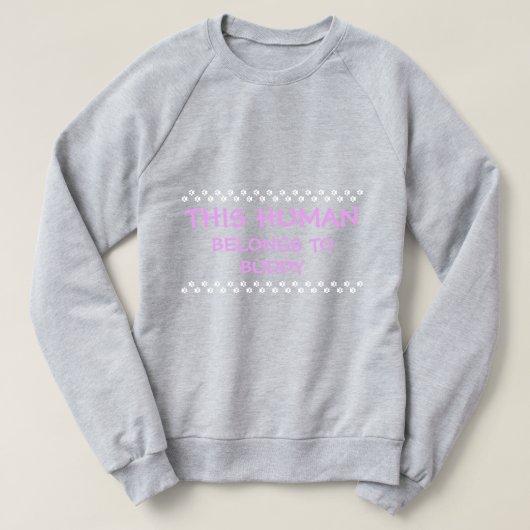 この人間は君の犬か猫か、ペットの持ち物だ Tシャツ (デザイン正面)