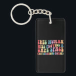 この人間は安全な宇宙ゲイLGBTQを提供する キーホルダー<br><div class="desc">この人間は安全な宇宙を提供し頼る</div>