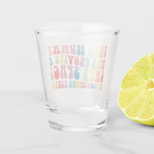 この人間は安全な宇宙ゲイLGBTQを提供する ショットグラス (裏面)