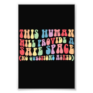 この人間は安全な宇宙ゲイLGBTQを提供する フォトプリント           