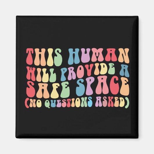 この人間は安全な宇宙ゲイLGBTQを提供する マグネット (正面)