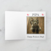 この人間は猫のもの 笑える写真 カード (内部)