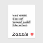 この人間は社会的な交流をサポートしていない。 シール (シート)