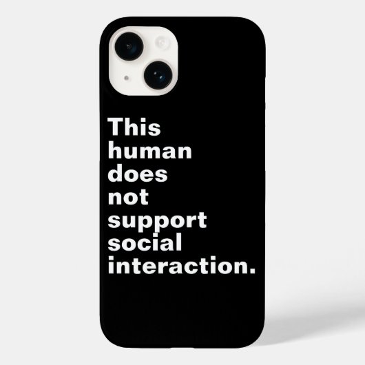 この人間は社会的な交流をサポートしていない。 Case-Mate iPhoneケース (裏面)