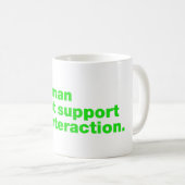 この人間は社会的交流を好まない コーヒーマグカップ (正面右)