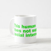 この人間は社会的交流を好まない コーヒーマグカップ (正面左)