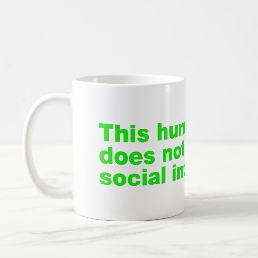 この人間は社会的交流を好まない コーヒーマグカップ (左)