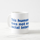 この人間は社会的交流を好まない コーヒーマグカップ (正面左)