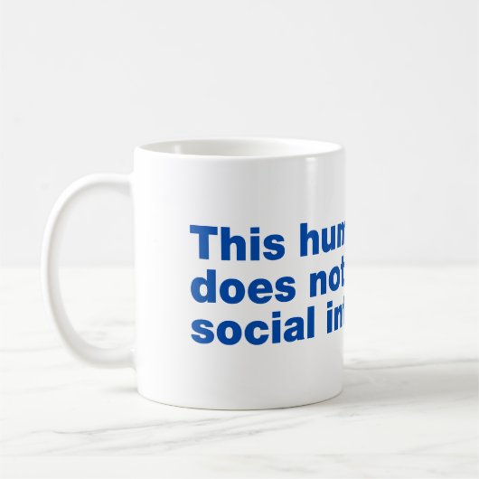 この人間は社会的交流を好まない コーヒーマグカップ (左)