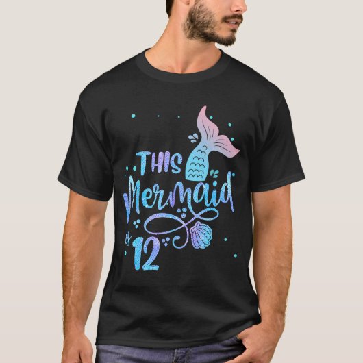 この人魚は12歳12誕生日リトル Tシャツ (正面)