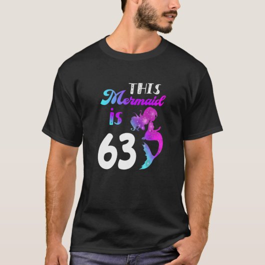 この人魚は、63年の63誕生日の主題の部分 Tシャツ (正面)