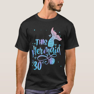 この人魚30歳30歳の誕生日マーメイドE Tシャツ