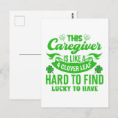 この介護者はクローバーリーフパトリックの日のようなものだ ポストカード (正面/裏面)